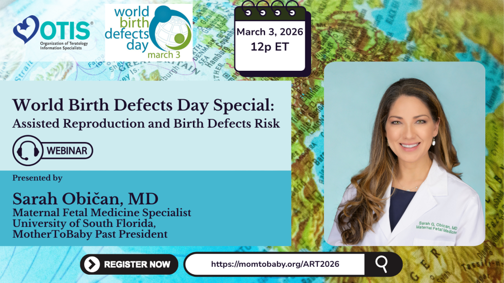 Mother to Baby Flyer, World Birth Defects Day Twitter Chat<br />
with partner logos